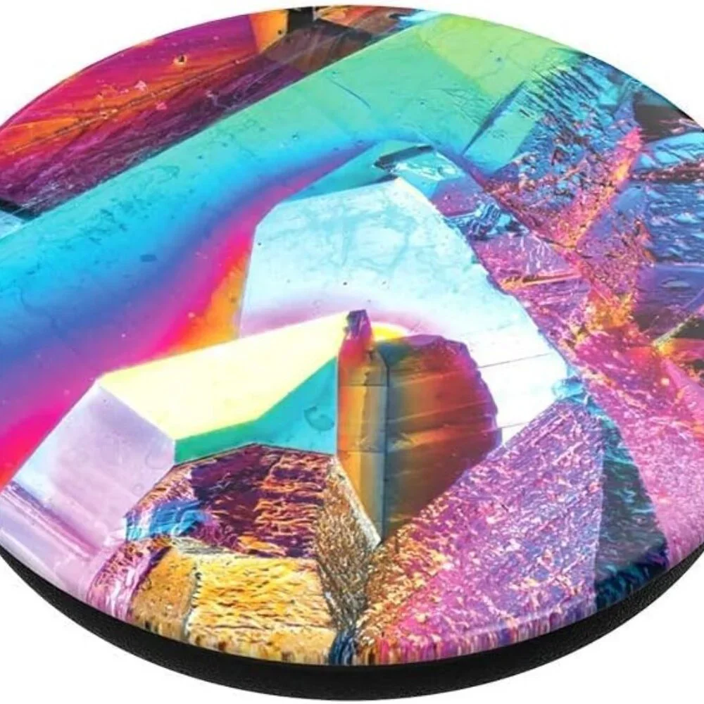 Rainbow Gem Gloss Popsockets Single Grip & Stand Phones and Tablet Holder